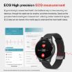 1.43" Leather Strap Smart Watch with Bluetooth Call, ECG, Blood Sugar - Brown - 8