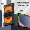 Samsung Galaxy Tab A9 X115 Black Orange Silicone Hybrid Tablet Case - 2