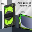 Samsung Galaxy Tab A9 X115 Silicone Hybrid PC Case - Black Yellow Green - 2