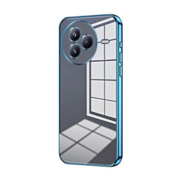 Xiaomi Civi 5 Pro Blue Transparent Plating Fine Hole Phone Case - 1
