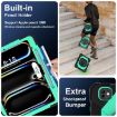 iPad Pro 13 2024 Black Mint Green Robot Silicone Hybrid Case - 5