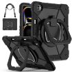 iPad Pro 13 2024 Black Contrast Color Robot Silicone Hybrid Case - 1