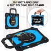 iPad Pro 13 2024 Black Blue Robot Silicone Hybrid Tablet Case - 4