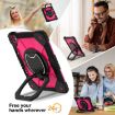 iPad Pro 13 2024 Black Rose Red Robot Silicone Hybrid Case - 2