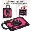 iPad Pro 13 2024 Black Rose Red Robot Silicone Hybrid Case - 4