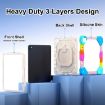 iPad Pro 13 2024 Colorful Blue Robot Silicone Hybrid Tablet Case - 3