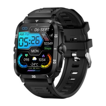 KT71 Rugged Smart Watch 1.96" HD Screen, Bluetooth Calls, Sleep & SpO2 Monitoring - 1