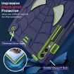 Samsung Galaxy Tab S9 FE+/S9+ Spider Silicone Hybrid Case - Navy/Yellow/Green - 4
