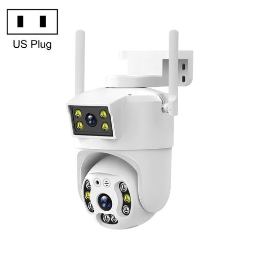 QX106 2MP Outdoor Waterproof WiFi Dual Lens Surveillance Camera US Plug - 1