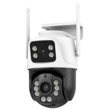 QX101 6MP WiFi Dual Camera with Two-way Intercom & Night Vision (EU Plug) - 1