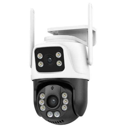 QX101 6MP WiFi Dual Camera with Two-way Intercom & Night Vision (EU Plug) - 1
