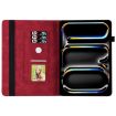 iPad Pro 13 2024 Red Butterfly Embossed Leather Tablet Case - 4