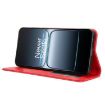 OnePlus Ace 5 Ultra 5G Red Leather Magnetic Buckle Phone Case Retro - 5