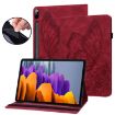 Samsung Galaxy Tab S9 FE+/S9+/S8+ Red Butterfly Leather Case - 1