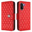 OnePlus Ace 5 Racing Rhombic Texture Flip Leather Case with Lanyard Red - 2