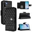 OnePlus Ace 5 Racing Rhombic Texture Flip Leather Case with Lanyard - 1