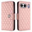 OnePlus Nord 4 5G Coral Pink Rhombic Texture Flip Leather Case - 2