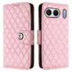 OnePlus Nord 4 5G Pink Rhombic Texture Flip Leather Case with Lanyard - 2