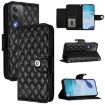 OPPO A5/A3 Pro 5G Rhombic Texture Flip Leather Case with Lanyard Black - 1
