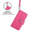 OPPO A5/A3 Pro 5G Rhombic Flip Leather Case with Lanyard - Rose Red - 6