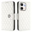 OPPO A5x 4G/5G Global Rhombic Flip Leather Case with Lanyard - White - 2