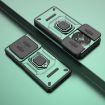 Realme 12 5G Green Shockproof Phone Case with Holder - Camshield TPU+PC - 2