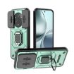 Realme 14 Pro+ 5G Green Shockproof Case with Holder - Camshield TPU + PC - 1