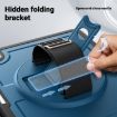 iPad Pro 13 2024 Honeycomb Grip Turntable Stand Case - Navy Blue - 5