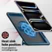 iPad Pro 13 2024 Honeycomb Grip Turntable Stand Case - Navy Blue - 6