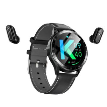 X10 Headphones Smart Watch 1.39" Waterproof, Bluetooth Call/NFC/HR, Black - 1