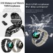 X10 Headphones Smart Watch 1.39" Waterproof, Bluetooth Call/NFC/HR, Black - 5