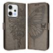 OPPO Reno14 Pro 5G Grey Embossed Butterfly Leather Phone Case - 2