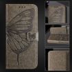 OPPO Reno14 Pro 5G Grey Embossed Butterfly Leather Phone Case - 6