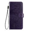 OPPO Reno14 5G Global Butterfly Leather Case - Dark Purple - 3