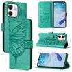 OPPO A5x 4G/5G Global Green Embossed Butterfly Leather Phone Case - 1