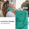OPPO A5x 4G/5G Global Green Embossed Butterfly Leather Phone Case - 7