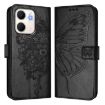 OPPO A5x 4G/5G Global Butterfly Embossed Leather Phone Case Black - 2