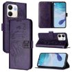 OPPO A5x 4G/5G Global Butterfly Leather Case - Dark Purple - 1