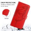 OPPO A5x 4G/5G Global Red Embossed Butterfly Leather Phone Case - 4