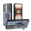 OPPO Reno12 Global Blue Shockproof Phone Case with Holder - Camshield TPU+PC - 1