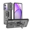 OPPO A3X 5G Shockproof Phone Case with Holder - Black Camshield TPU+PC - 1