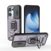 OPPO Reno13 5G Shockproof Phone Case with Holder - Purple Camshield TPU+PC - 1