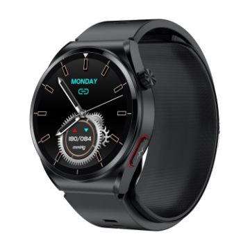 S22 Health Smart Watch: Blood Pressure, ECG, 1.39" Screen (Black) - 1