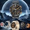 LEMFO AK59 Smart Watch Gold - 1.43" AMOLED Round Screen Silicone Strap - 4