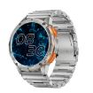 LEMFO AK59 Smart Watch, 1.43" AMOLED Round Screen, Steel Strap, Silver - 1