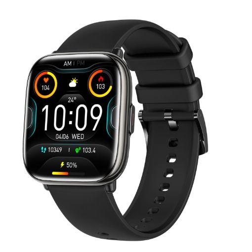 HD12 1.75" IP68 Waterproof Smart Watch with Blood Oxygen Monitoring (Black) - 1