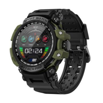 LOKMAT ATTACK Pro Smart Sport Watch 1.32" BT5.1, Health Monitor Green - 1