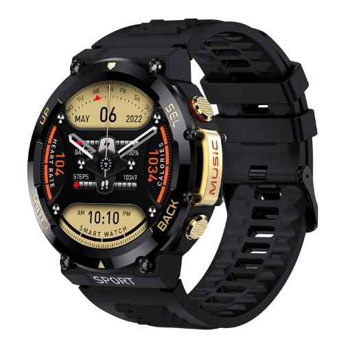 LEMFO LF33 Gold Smart Watch 1.39" TFT Screen with Bluetooth Calls - 1