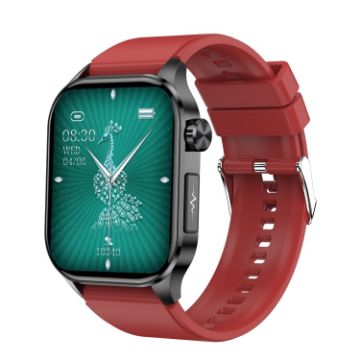 ET580 Sports Smart Watch, 2.04" AMOLED, Bluetooth Call, ECG, Red Band - 1