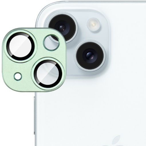 iPhone 15/15 Plus IMAK Metal Armor Camera Protector Film - Green - 1